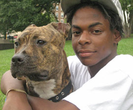 An End Dogfighting in Chicago participant with his dog
