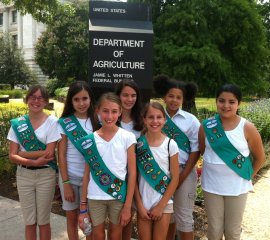 Girl Scouts visiting USDA