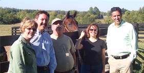 Wayne Pacelle and HSUS staff at Kentucky Equine Humane Center