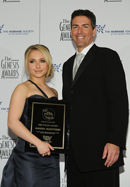 Hayden Panettiere and The HSUS's Wayne Pacelle at the 22nd Genesis Awards