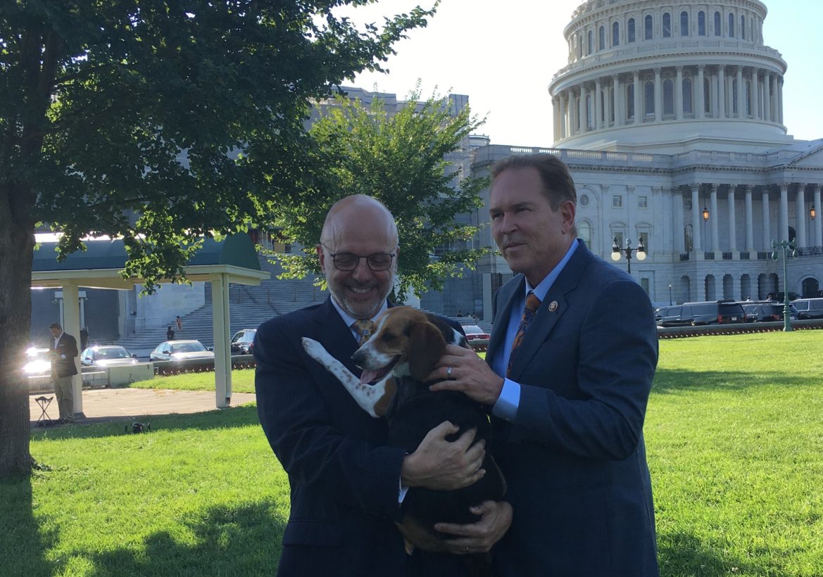 Members of Congress join rescue pups at U.S. Capitol to urge passage of bill ending malicious acts of cruelty like crushing animals and bestiality